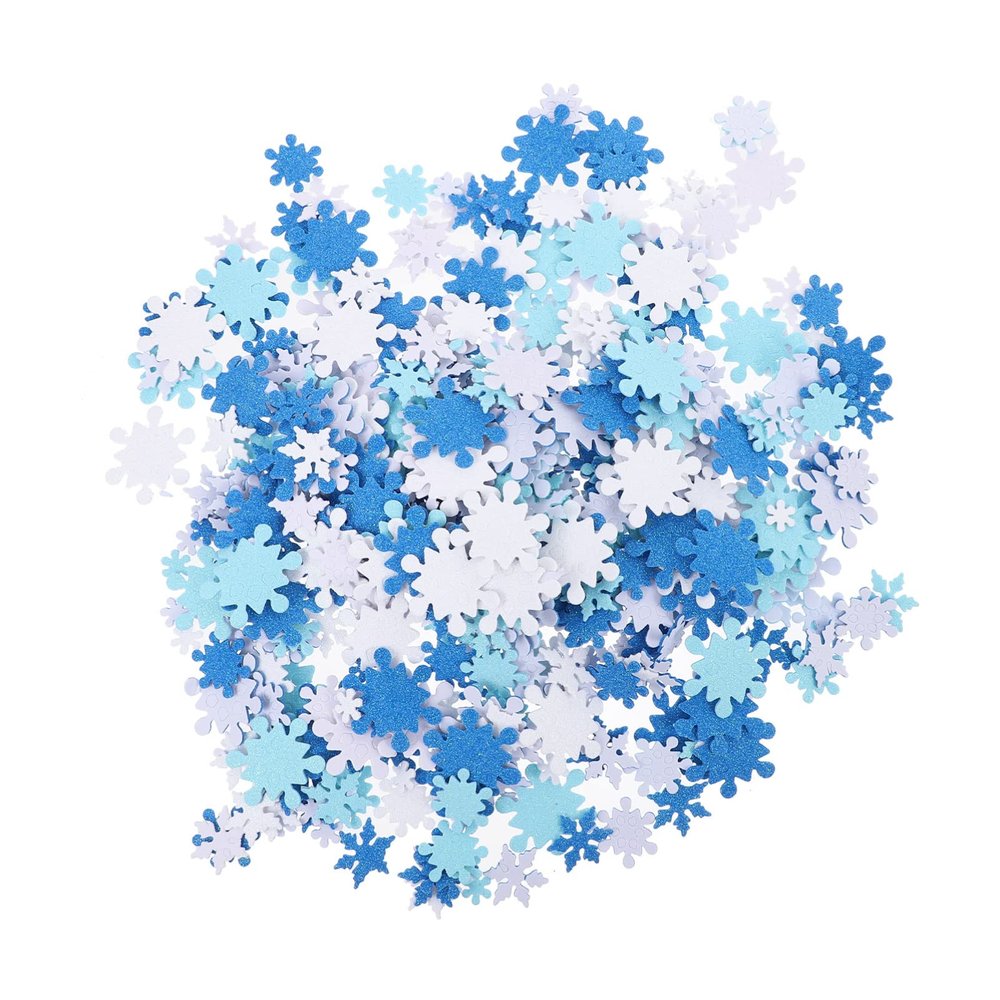 EXCEART 1bag Glitter Snowflake Stickers for Christmas Decor Craft Wall Decals Easy to Install for Parties Home Decoration Greeting Cards