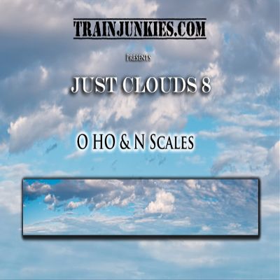 Just Clouds 8 Model Railroad Backdrop (HO Scale)