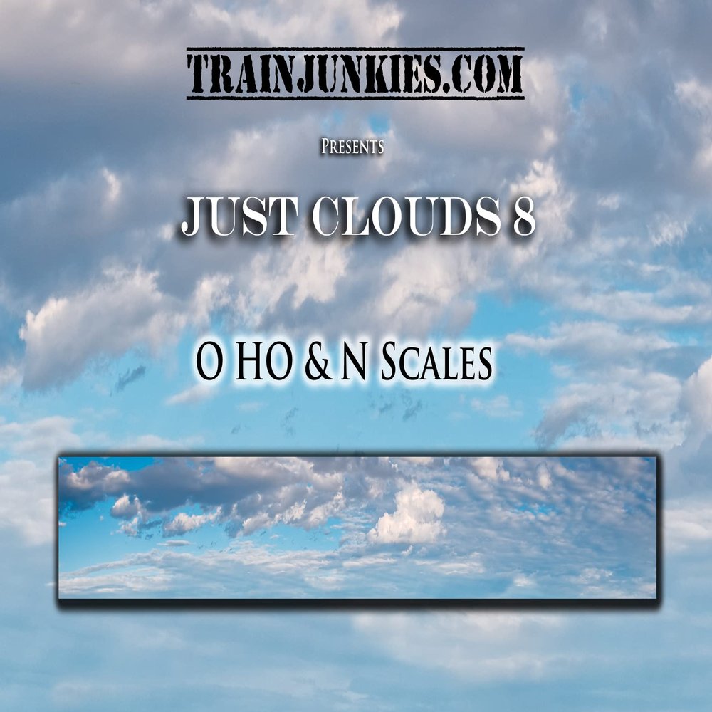 Just Clouds 8 Model Railroad Backdrop (HO Scale)