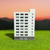 BENME N Scale Train Railway Scene White Apartment Building Model - 1:160 view 2