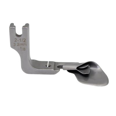 Fbshicung Industrial Curved Scroll Hemmer Foot #FB-189 HIGH Shank Hem Pull Tube Presser Foot Compatible with Brother JUKI CONSEW Singer (1/8" (3.2mm))