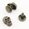 3dancraftit Skull Head Studs Rivets Zinc alloying Double Cup Decorative for Punk Leather Purse Bag Clothing Shoes 5/16" x 1/2" / 8mm x 12mm Anti Bronze i12 view 1