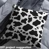 Cow Print Fabric By The Yard, Cartoon Cattle Upholstery Fabric, Ox Animal Farmhouse Decorative Fabric, Animal Skin Indoor Outdoor Fabric, Milk DIY Art Waterproof Fabric, Black White, 10 Yards view 4