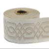 10.9 Yards Spool 1.37 inch Wide Beige Celtic Claddagh Jacquard Ribbon Sewing Trim Upholstery Fabric 35272 view 4