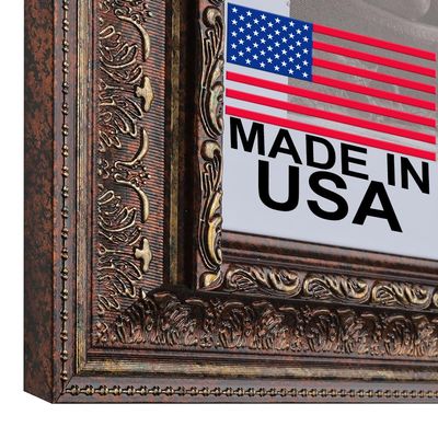 12X16 3-1/2" Polystyrene Classic Picture Frame 104 Series - Bronze by WholesaleArtsFrames-com Made In USA