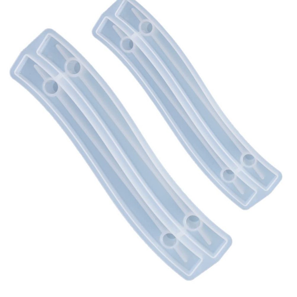 EXCEART 2pcs Silicone Handle Mold for Fruit Tray Decoration Epoxy Resin Flexible and Easy to Silicone Molds for Unique Serving Plates and Creative Crafts