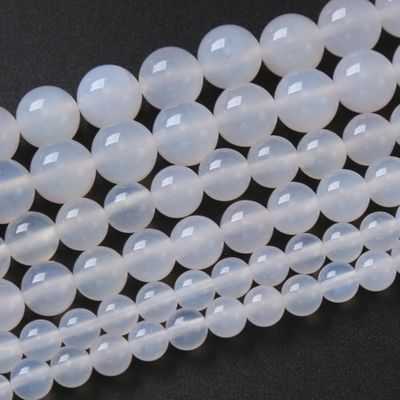 45PCS 8MM Natural White Opal Beads Round Loose Stone Beads for Jewelry Making DIY Energy Stone Healing Power Bracelet 15"