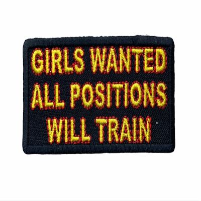 All Girls Wanted Will Train 3 inch Patch IV2947 F1D17L