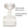 CRASPIRE Acrylic Soap Stamp with Handle, 1.42 x 0.97 Inches, Clear, Rectangular, Soap Embossing Stamp for Cookie, Clay, Pottery, Biscuits, DIY Arts Crafts Making Projects view 4