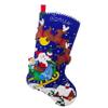 Bucilla Felt Applique 18" Stocking Making Kit, Sleigh Ride with Santa, Perfect for DIY Arts and Crafts, 89536E view 1