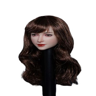 1/6 Scale Female Head Sculpt, Asian Girl Pale Skin Head Carved for 12inch Phicen TBLeague Action Figure Body Collection (C)