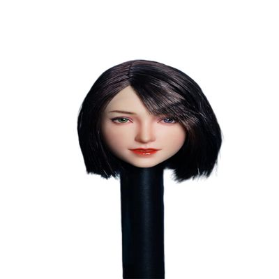 1/6 Scale Female Head Sculpt, Asian Girl Pale Skin Head Carved for 12inch Phicen TBLeague Action Figure Body Collection (A)