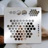 BENECREAT 6x6 Inch Honeycomb Stainless Steel Journal Stencils, Hexagon Metal Stencil for Wood Carving, Drawings and Woodburning, Engraving and Scrapbooking view 3