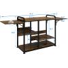 PUNCIA Large 3 Tier DIY Heat Transfer Press Machine Stands Heavy Duty Workbench with Folding Working Table for Sublimation Transfer Machine Metal Shelf Storage Organization view 2