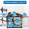 PUNCIA Large 3 Tier DIY Heat Transfer Press Machine Stands Heavy Duty Workbench with Folding Working Table for Sublimation Transfer Machine Metal Shelf Storage Organization view 3