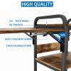 PUNCIA Large 3 Tier DIY Heat Transfer Press Machine Stands Heavy Duty Workbench with Folding Working Table for Sublimation Transfer Machine Metal Shelf Storage Organization view 4