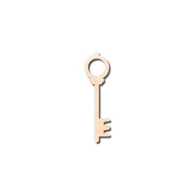 Unfinished Wood Skeleton Key Shape Craft up to 46" DIY 12" / 1/8"