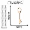 Unfinished Wood Skeleton Key Shape Craft up to 46" DIY 12" / 1/8" view 2