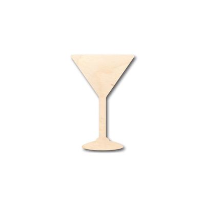 Unfinished Wood Martini Shape Bar Craft up to 46" DIY 24" / 1/4"