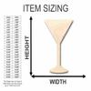 Unfinished Wood Martini Shape Bar Craft up to 46" DIY 24" / 1/4" view 2