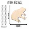 Unfinished Wood Frog Shape Animal Craft up to 46" DIY 12" / 1/8" view 2