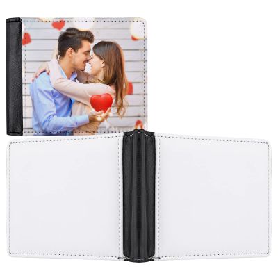 Prasacco Sublimation Wallet Blank Heat Transfer Multifunctional Wallet Graduation Gifts (1 Pcs Black Double Side)