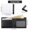 Prasacco Sublimation Wallet Blank Heat Transfer Multifunctional Wallet Graduation Gifts (1 Pcs Black Double Side) view 2
