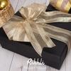 Ribbli Champagne Gold Wired Mesh Ribbon, Metallic Champagne and Glitter Mesh for Crafts, Wreaths, Topper Bow, Gift Wrapping, Tree Decoration - 2 Rolls 2.5 Inch Total 20 Yard view 2