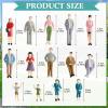 Lewtemi 28 Pcs 1: 25 Scale Miniature People Figurines Mini Architectural Plastic Small Dollhouse Figures Tiny Painted Model Train People for Projects Diorama Villiage view 2
