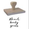 Infusion Beach Body Goals Rubber Stamp, 3 X 2 Wood Stamp view 1