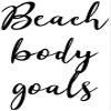 Infusion Beach Body Goals Rubber Stamp, 3 X 2 Wood Stamp view 2