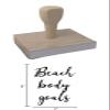 Infusion Beach Body Goals Rubber Stamp, 3 X 2 Wood Stamp view 4