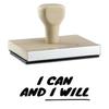 Infusion I Can and I Will Rubber Stamp, 1 X 2'' Wood Stamp view 1