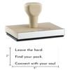Infusion Leave The Herd - Find Your Pack - Connect with Your Soul Rubber Stamp, 2 X 4'' Wood Stamp view 4