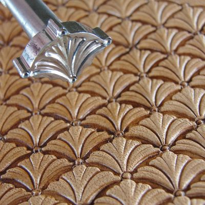 Floral Geometric Leather Stamp, Stainless Steel Leather Stamping Tool, Zhong Jiang Leathercraft Stamp