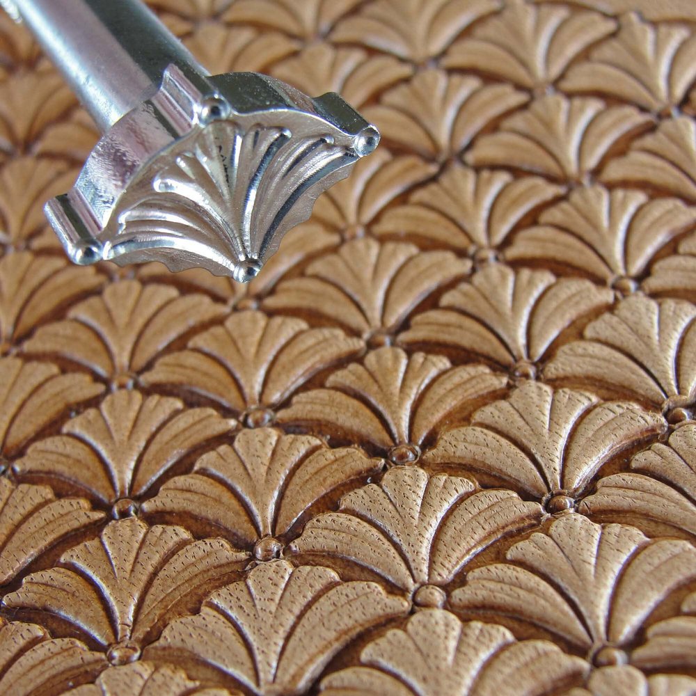 Floral Geometric Leather Stamp, Stainless Steel Leather Stamping Tool, Zhong Jiang Leathercraft Stamp
