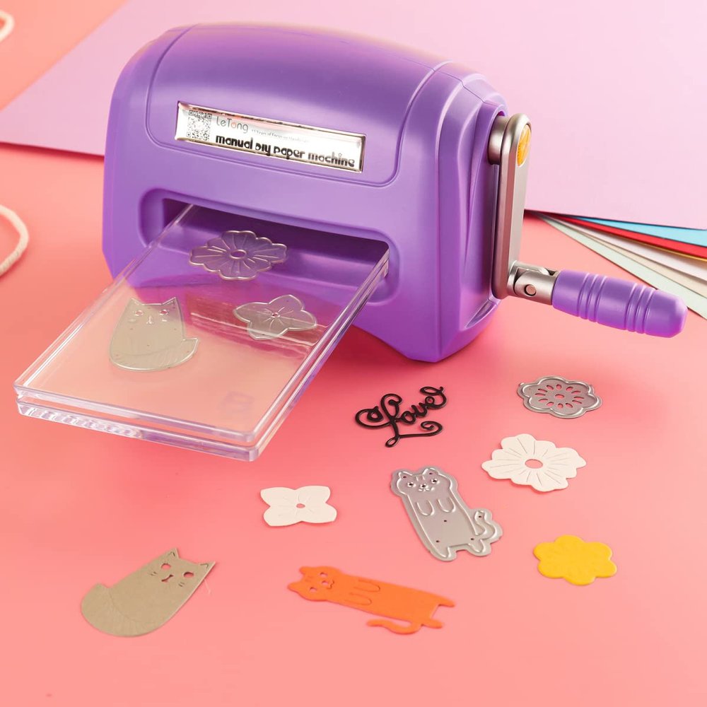 Mini DIY Dies Cutting Embossing Machine Paper Card Craft Scrapbooking Dies Machine Cutter Photo Album Decorative Portable Manual Die Cutting and Embossing Machine Kits for Arts and Crafts