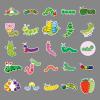 50Pcs Caterpillar Themed Stickers Vinyl Aesthetic Decals for Laptops Skateboards Luggage Helmets Bikes and Phones Teens Adults and Nature Fans view 3