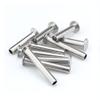 100 pcs 304 Stainless Steel Flat Round Head Semi-Hollow Shank Rivets,for DIY Craft Decoration Etc.M4x26mm view 4