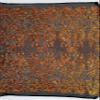 Phoebe Iridescent Orange Gold Sequins on Black Mesh Lace Fabric by The Yard - 10062 view 1