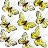 Factory Direct Craft Group of 12 Shades of Yellow Artificial Feathered Butterflies with Clips for Summer Floral Arrangements and Displays view 1