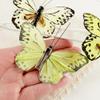 Factory Direct Craft Group of 12 Shades of Yellow Artificial Feathered Butterflies with Clips for Summer Floral Arrangements and Displays view 2