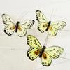 Factory Direct Craft Group of 12 Shades of Yellow Artificial Feathered Butterflies with Clips for Summer Floral Arrangements and Displays view 4