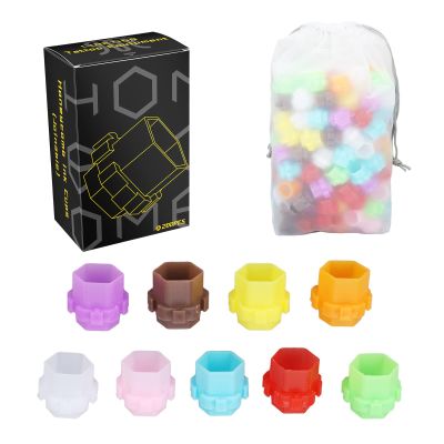200pcs Ink Cups, Multicolor Beehive Shape Pigment Holder Container, Spliceable Makeup Pigment Holder Container Accessory for Artist Novice, Wholesale Business