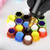 200pcs Ink Cups, Multicolor Beehive Shape Pigment Holder Container, Spliceable Makeup Pigment Holder Container Accessory for Artist Novice, Wholesale Business view 4