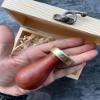 Custom Clay Stamp for Pottery Ceramic,Wood Stamps for Clay,Soap Stamp Gift for Potter Polymer Stamps (Golden Brass Handle, 2 inches) view 4