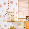 NAKLEO Painting Stencils Set for Nursery Room, 5 Pcs Templates 3.5" to 13.4" Halftone Stripe Circle, Plastic and Reusable Drawing Stencils, Decor, Craft DIY Wall Furniture view 2