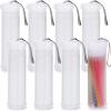 Gueevin 8 Pcs Extendable Plastic Brush Case Clear Paint Brush Tube Holder Storage Paintbrush Organizer Pencil Container Dustproof Watercolor Pen Container for Drawing Tools Makeup Artist Travel view 1