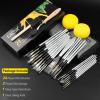GACDR Acrylic Paint Brush Set, 24 Pieces Paint Brushes for Acrylic Painting with Cloth Roll Case and 2 Sponges, Pinceles para Acrilico for Oil Watercolor Gouache view 4