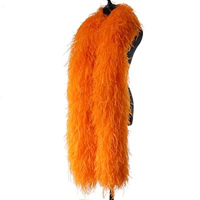 30Ply Customized Gold Feather Boas Natural Ostrich Plumes Shawl Wedding Dresses Clothing Decoration Fabric 2 Meter - 30Ply